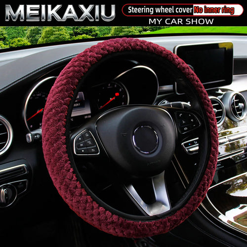 Plush Winter Steering Wheel Cover