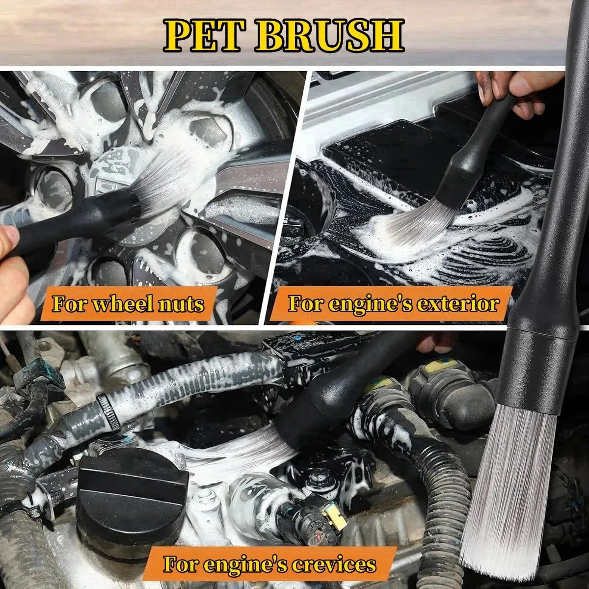 Interior Detailing Brush Set