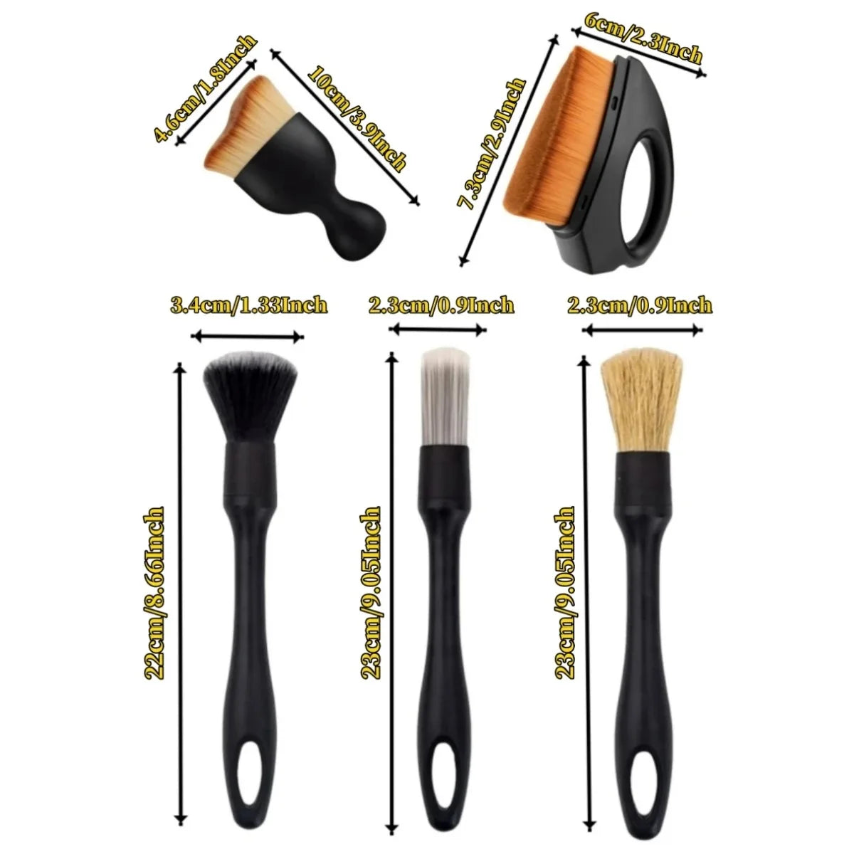 Interior Detailing Brush Set