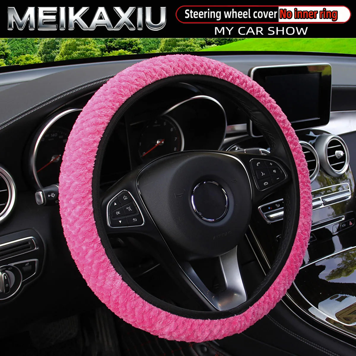Plush Winter Steering Wheel Cover