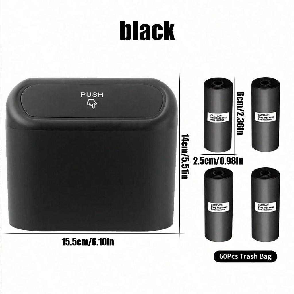 Leak-Proof Car Trash Can with Lid