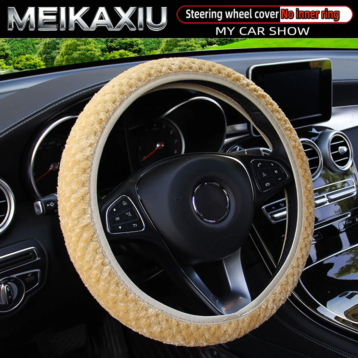 Plush Winter Steering Wheel Cover