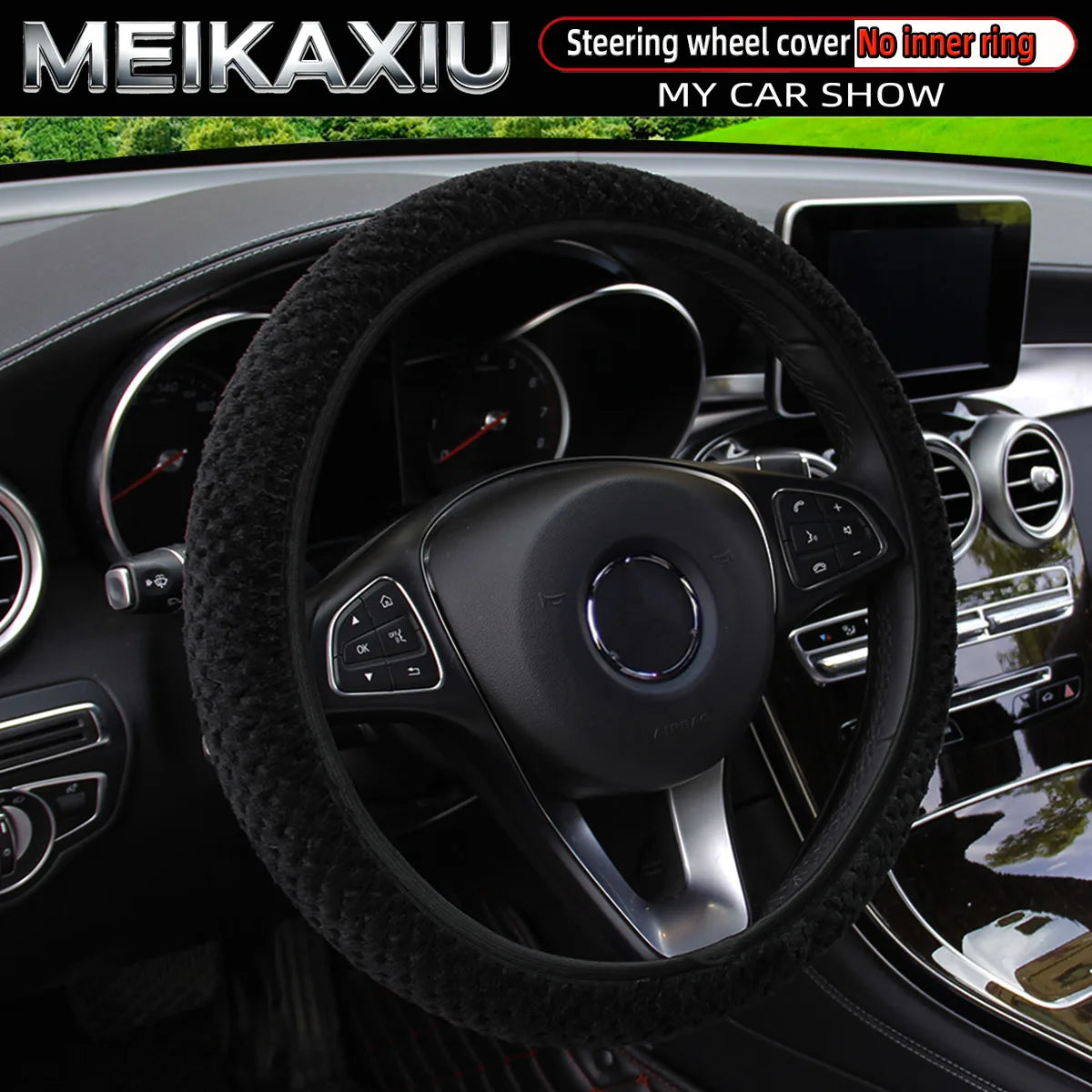 Plush Winter Steering Wheel Cover