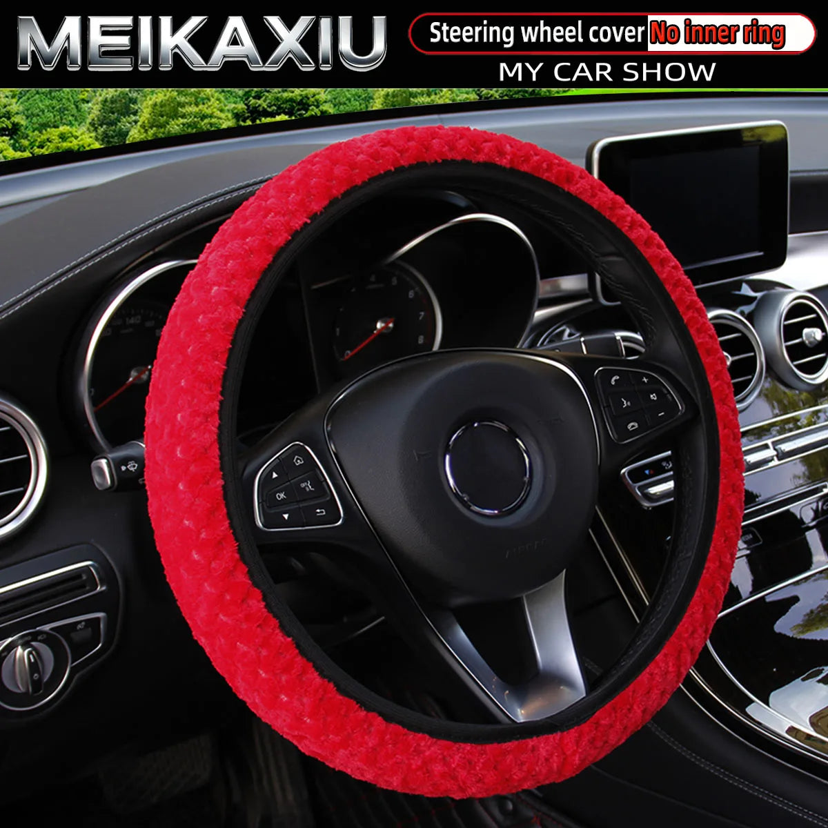 Plush Winter Steering Wheel Cover