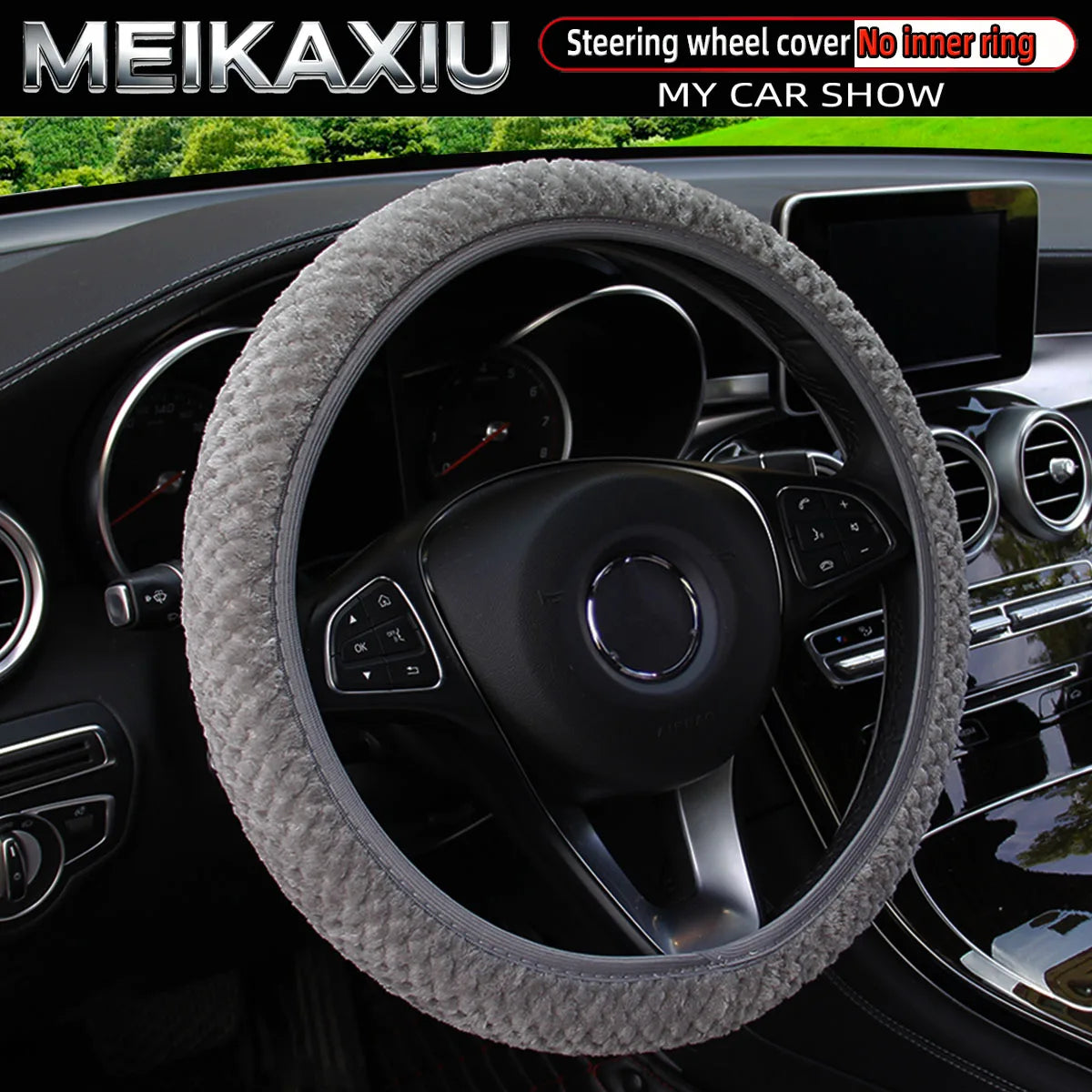 Plush Winter Steering Wheel Cover