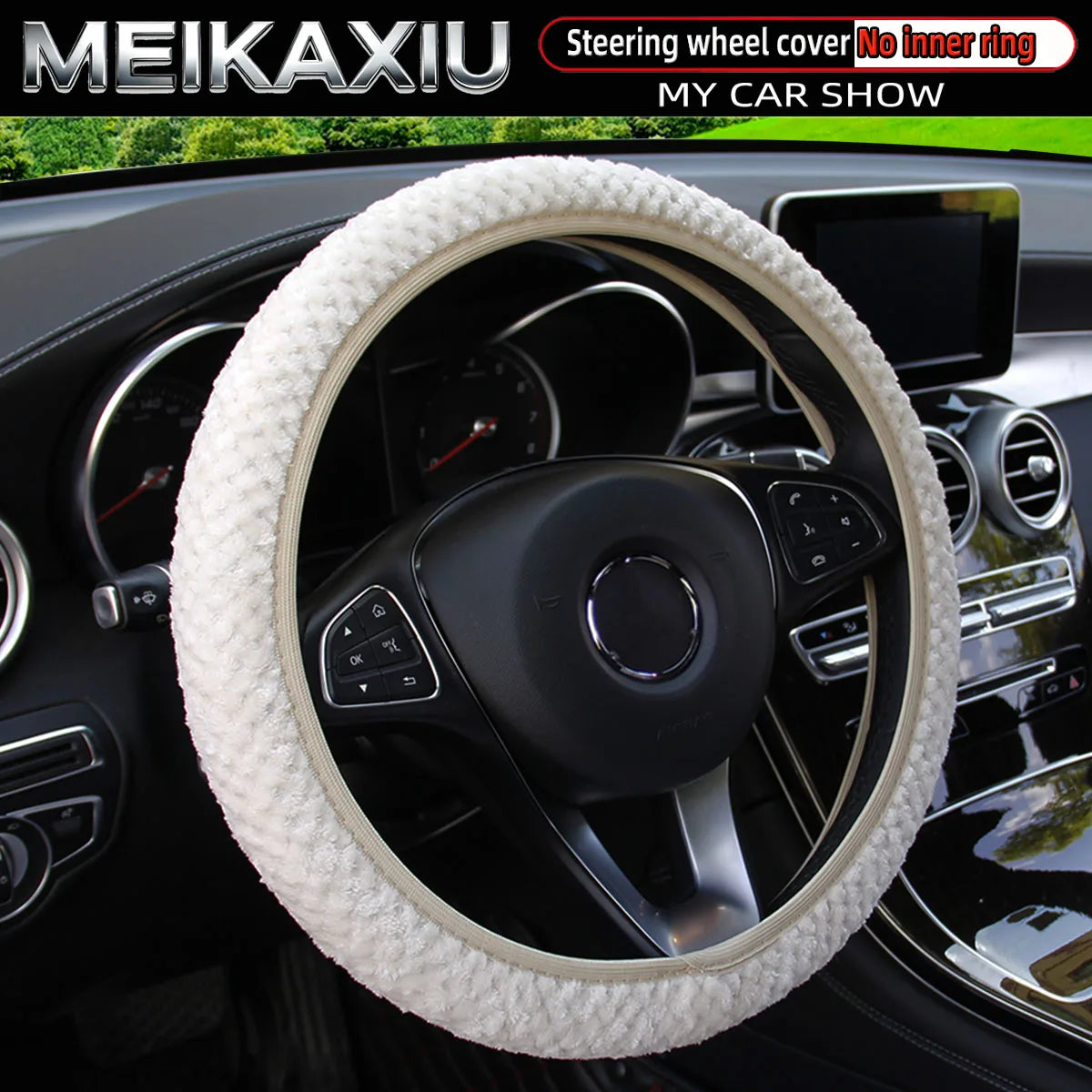 Plush Winter Steering Wheel Cover
